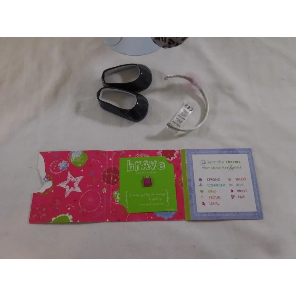 American‎ Girl Retired Sweet Savannah Dress Outfit Headband, Shoes & Charm